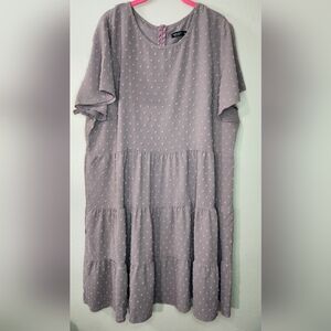 SHEIN Mauve Textured Midi Dress